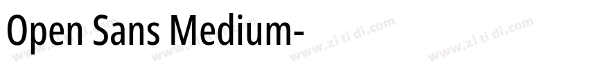 Open Sans Medium字体转换